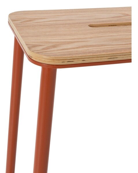 Set di sedie da bar color mattone 2 pz (altezza della seduta 65 cm) Abba – Marckeric