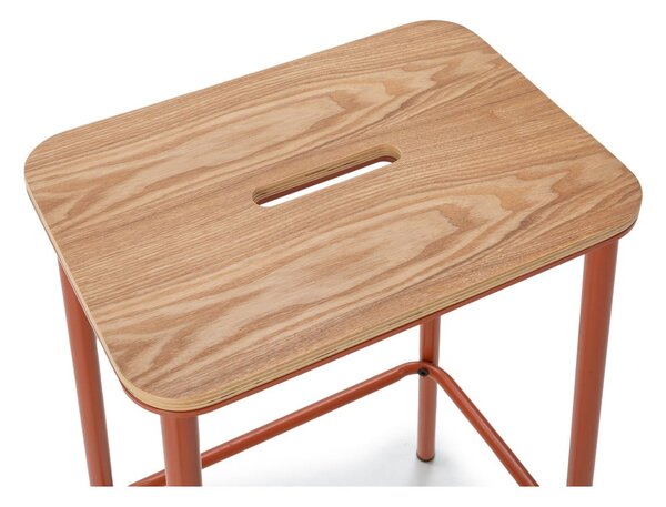 Set di sedie da bar color mattone 2 pz (altezza della seduta 65 cm) Abba – Marckeric