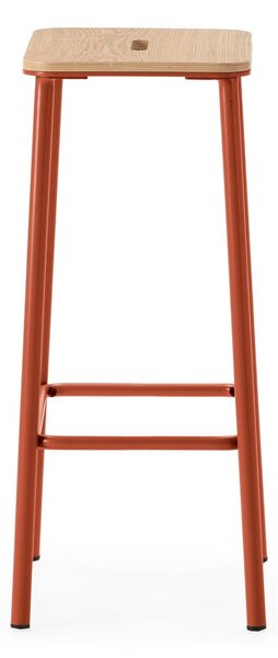 Set di sedie da bar color mattone 2 pz (altezza della seduta 65 cm) Abba – Marckeric