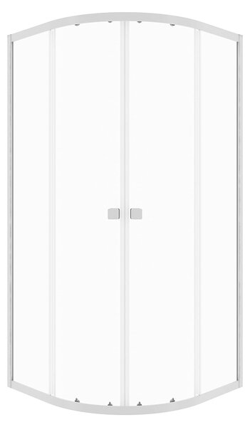 Cabina doccia 80x80 MARWELL LEEDS II 80x80x190 cm Doccia rotonda con profili in alluminio di alta qualità in cromo Cabina doccia in vetro temperato di sicurezza Doccia