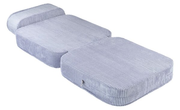 Poltrona per bambini blu con rivestimento in velluto a coste Flip – Wigiwama