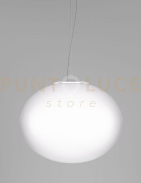 Lucciola sospensione g bianco satinato e bianco opaco 1 3 luci atta