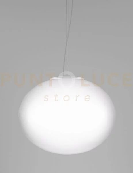Lucciola sospensione g bianco satinato e bianco opaco 1 3 luci atta