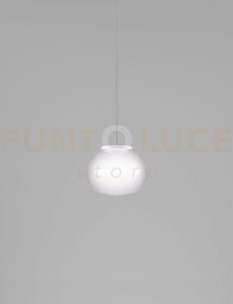 Lucciola sospensione 18 bianco satinato e bianco opaco 1 1 luce att
