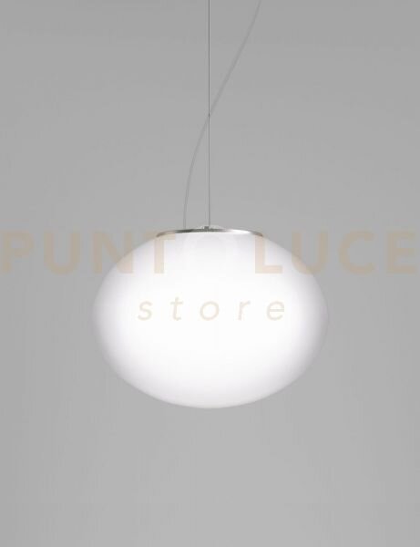 Lucciola sospensione p bianco satinato e nickel satinato e 1 luce a