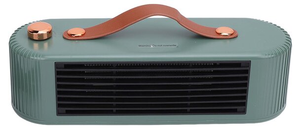 Riscaldamento degli ambienti, 2 livelli di potenza, riscaldamento rapido, protezione da surriscaldamento per scrivania, potenza massima 800 W, modello compatto per casa e ufficio, colore verde, spina UE, 220 V