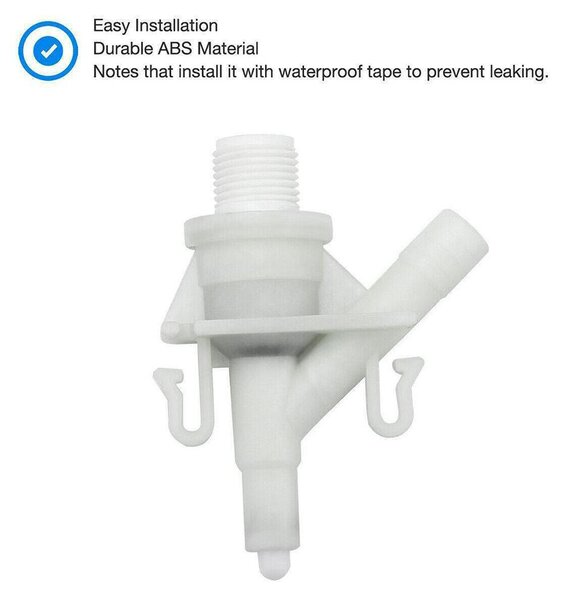Set di 2 valvole per l'acqua, in sostituzione dei modelli Sealand Dometic 300, 310 e 320, a tenuta stagna, per un riempimento ottimizzato del WC nei camper, sostituisce il codice 3853116