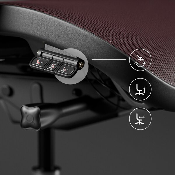 Sedia ergonomica Diablo V-Commander: Nero e Bordeaux