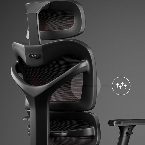 Sedia ergonomica Diablo V-Commander: Nero e Bordeaux