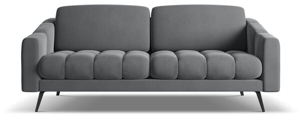 Divano grigio con rivestimento in velluto 202 cm Nalu – Makamii