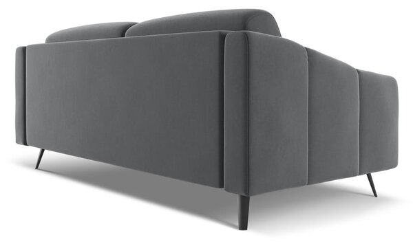 Divano grigio con rivestimento in velluto 202 cm Nalu – Makamii