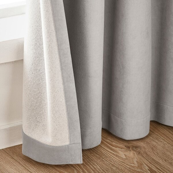 Tende in set oscuranti grigie in velluto 2 pz 117x183 cm Wilson – Catherine Lansfield