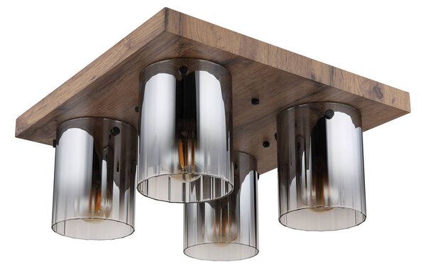 Globo Plafoniera soffitto Underwood, dimmerabile, Alluminio / Grigio / Zincato, Soggiorno / Sala da pranzo, Vetro, Plafoniera