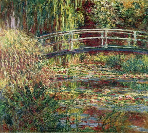 Claude Monet - Stampa artistica Waterlily Pond Pink Harmony 1900, (40 x 35 cm)