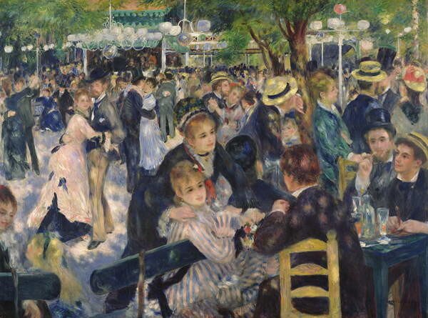 Pierre Auguste Renoir - Stampa artistica Ball at the Moulin de la Galette 1876, (40 x 30 cm)
