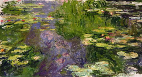 Claude Monet - Stampa artistica Waterlilies, (40 x 22.5 cm)