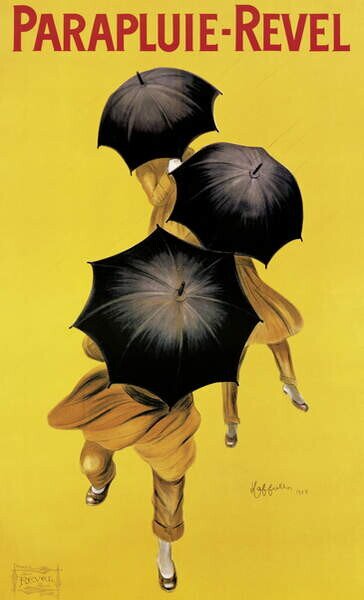 Cappiello, Leonetto - Riproduzione Poster advertising 'Revel' umbrellas 1922, (24.6 x 40 cm)
