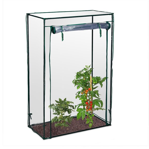 3 serre per pomodori, giardino, balcone, serra in plastica per pomodori, HBT 150x100x50 cm, acciaio, telo in PVC, trasparente