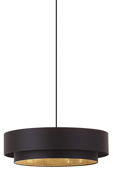 Lampada a sospensione moderna nera 50cm 3 luci - Drum Duo
