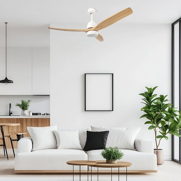 Lampadario Ventilatore da soffitto White Crazy 18W illuminazione Led CCT regolabile con telecomando M LEDME