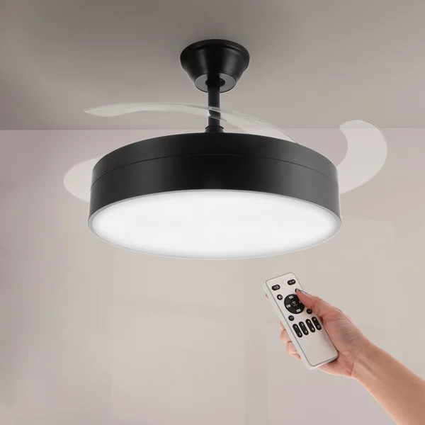 Lampadario Ventilatore da soffitto Messe 32W illuminazione Led CCT regolabile con telecomando M LEDME