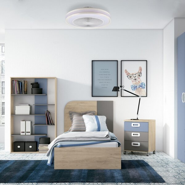 Lampadario Ventilatore da soffitto Colours 36W illuminazione Led CCT+RGB regolabile con telecomando M LEDME