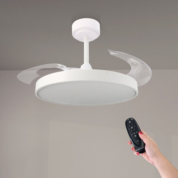Lampadario Ventilatore da soffitto Coal 36W illuminazione Led CCT regolabile con telecomando M LEDME
