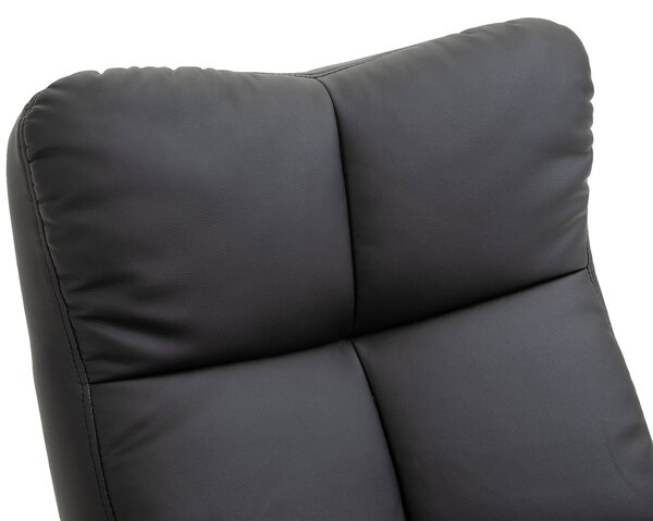 HOMCOM Poltrona Massaggiante Reclinabile a 145° con Pouf Poggiapiedi, 80x86x99cm, Nero