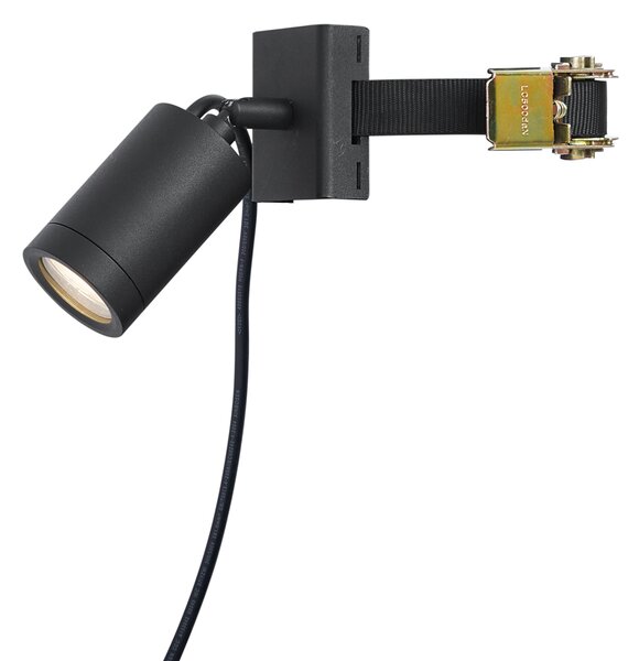 Faretto da esterno nero per albero GU10 50mm orientabile e inclinabile IP65 - Solo