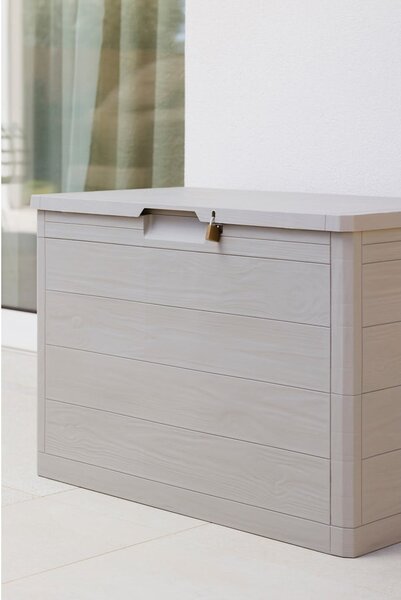 Contenitore da giardino grigio chiaro in plastica Woodys – Toomax
