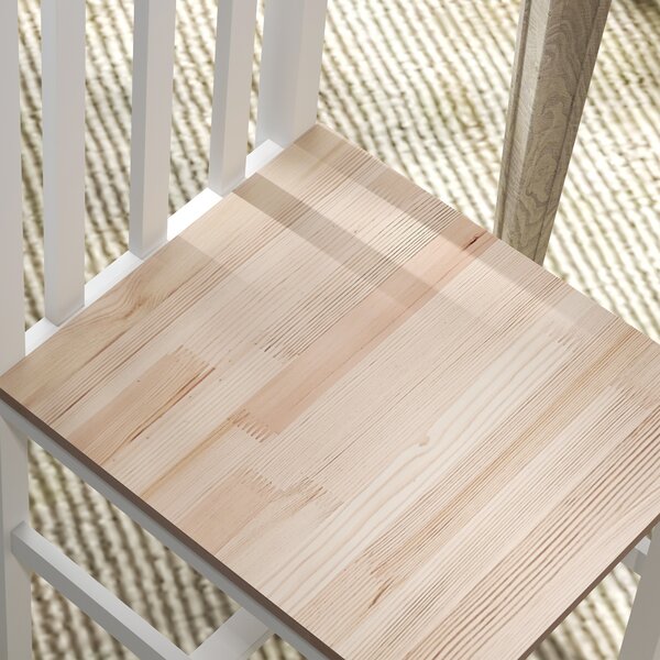 HOMCOM Set di 4 Sedie da Cucina Sedie da Pranzo, Legno Massiccio, Design Moderno, 38,5 cm x 47,5 cm x 99 cm, Naturale | Aosom Italy