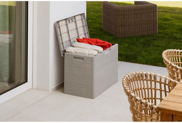 Contenitore da giardino grigio chiaro in plastica Woodys – Toomax
