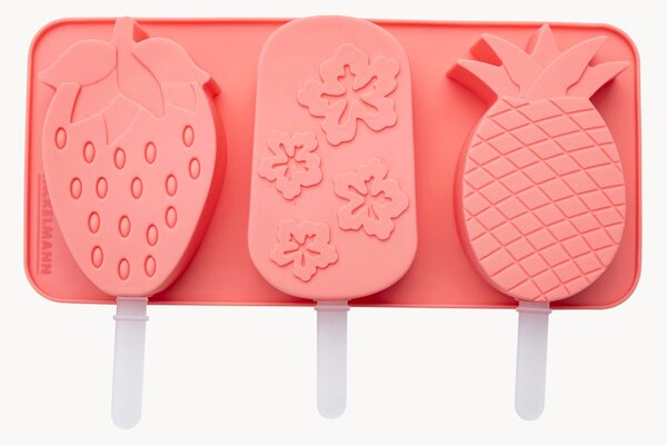Set di 3 stampi per ghiaccioli in silicone Fruits