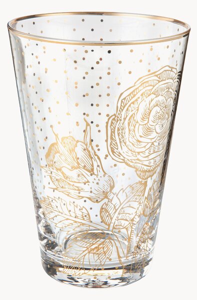 Set di 6 bicchieri da long drink Golden Flower
