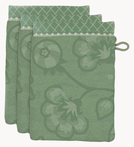 Set di 3 asciugamani in cotone Jasmin Jacquard