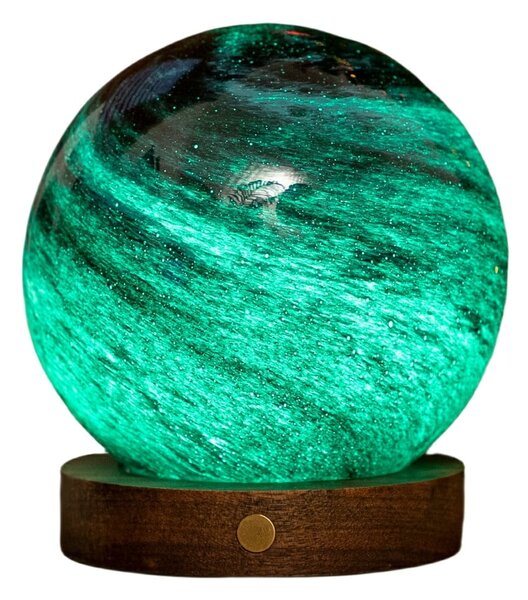 Decorazione luminosa marrone scuro/colore naturale scuro con ricarica USB ø 12 cm Stellar Ocean – Gingko