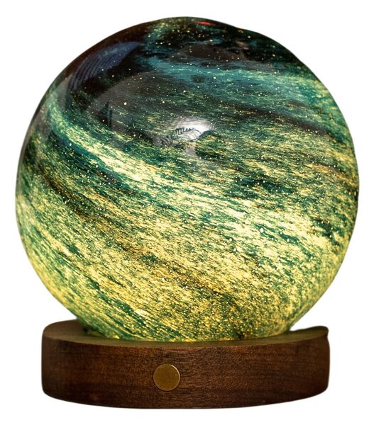 Decorazione luminosa marrone scuro/colore naturale scuro con ricarica USB ø 12 cm Stellar Ocean – Gingko