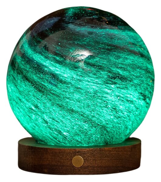 Decorazione luminosa marrone scuro/colore naturale scuro con ricarica USB ø 12 cm Stellar Ocean – Gingko