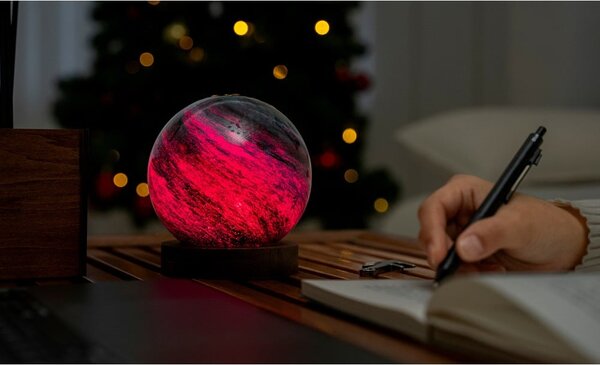 Decorazione luminosa marrone scuro/colore naturale scuro con ricarica USB ø 12 cm Stellar Ocean – Gingko