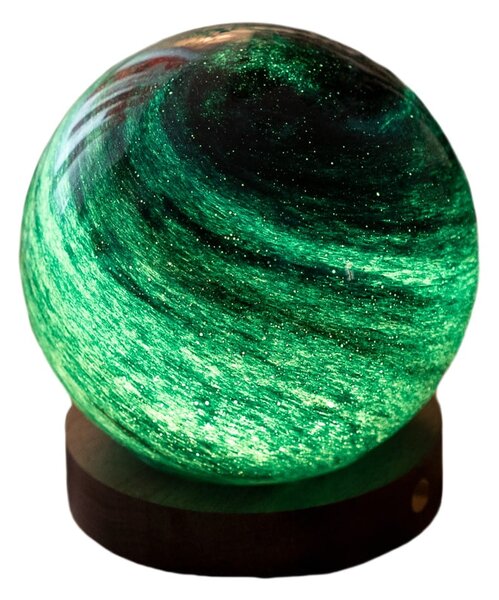 Decorazione luminosa marrone scuro/colore naturale scuro con ricarica USB ø 12 cm Stellar Ocean – Gingko