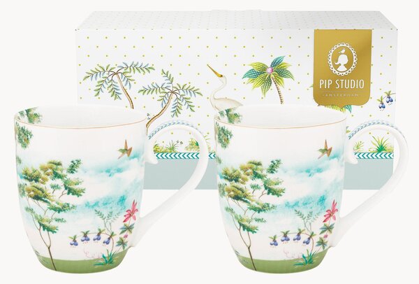 Set di 2 tazze grandi da caffè Jolie Heron