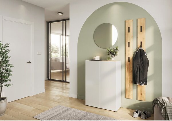 Armadietto bianco con effetto rovere 74x105x33 cm Alviano – Germania