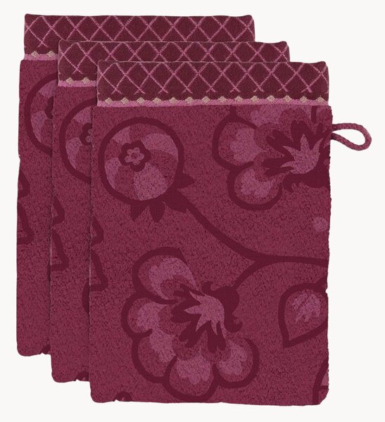 Set di 3 asciugamani in cotone Jasmin Jacquard