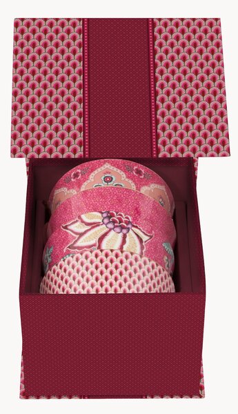 Set di 4 ciotole piccole Oriental Flower