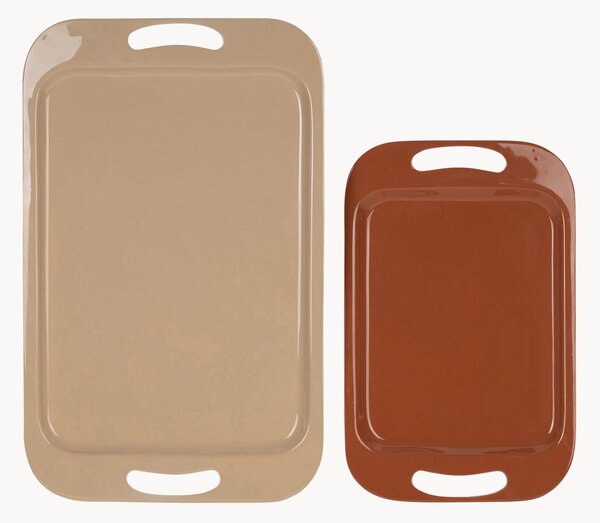 Set di 2 vassoi decorativi in ferro Soften