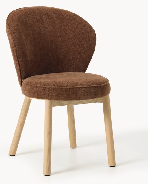 Sedia imbottita con gambe in legno di frassino Serena
