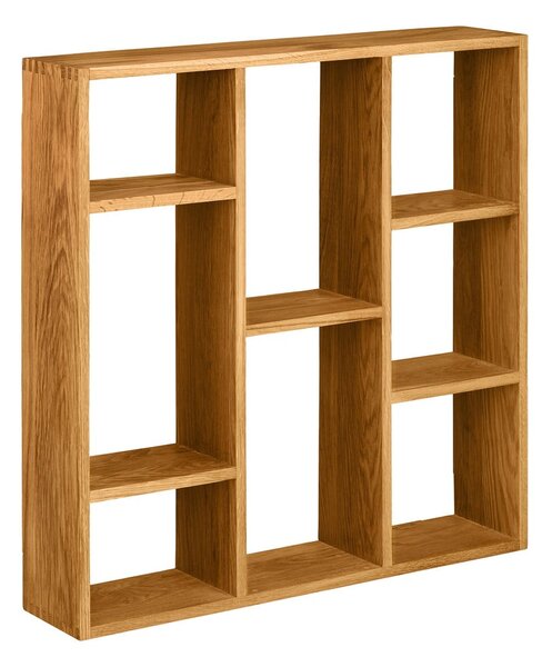 Mensola di colore naturale in rovere massiccio con ripiani multipli 15 cm Townsville – House Nordic