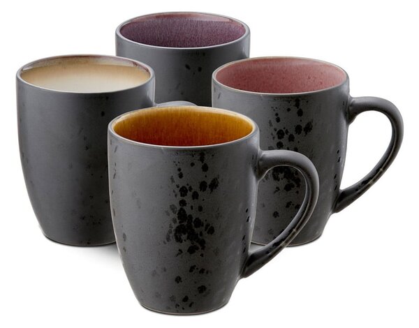 Tazze in set nere in ceramica 4 pz 300 ml Gastro Black/Mix – Bitz