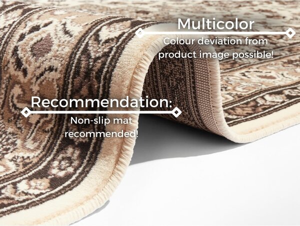 Runner beige , 80 x 250 cm Parun Tabriz - Nouristan