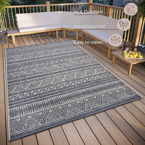 Tappeto grigio per esterni 76x150 cm Clyde Loto - Hanse Home